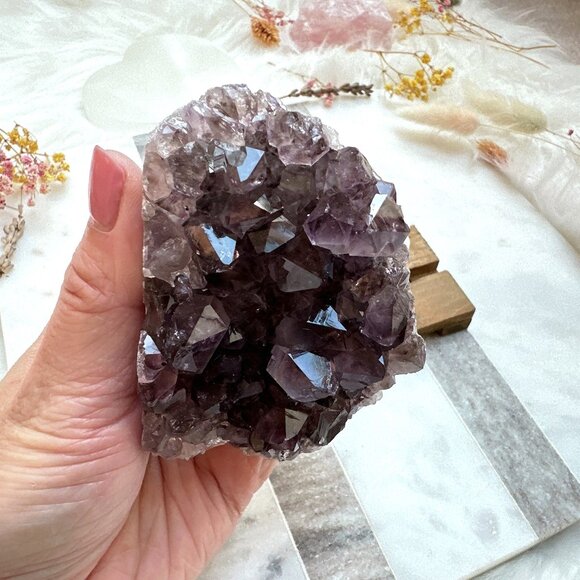 Beautiful Small Amethyst Cut Base | Raw Amethyst Cluster - Picture 3 of 10